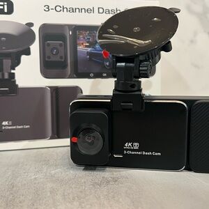 4K Ultra HD 3-Channel Dash Cam - Black